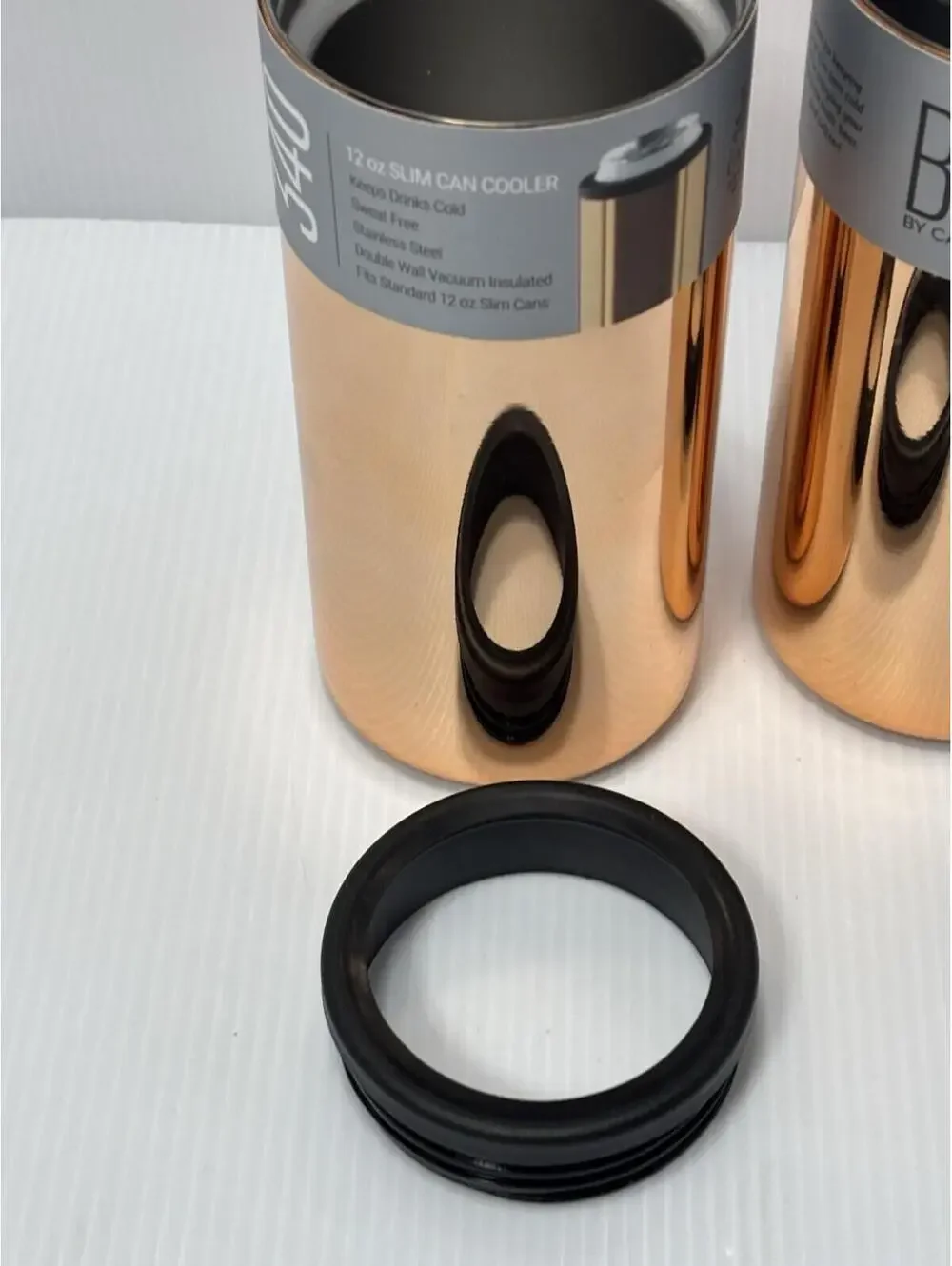 Bar 340 by Cambridge Slim Can Cooler 12oz Rose Gold Stainless Insulated 2PK NWT